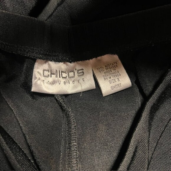 Chico's Travelers Black Pull on Pants Size XL Short - Picture 8 of 8